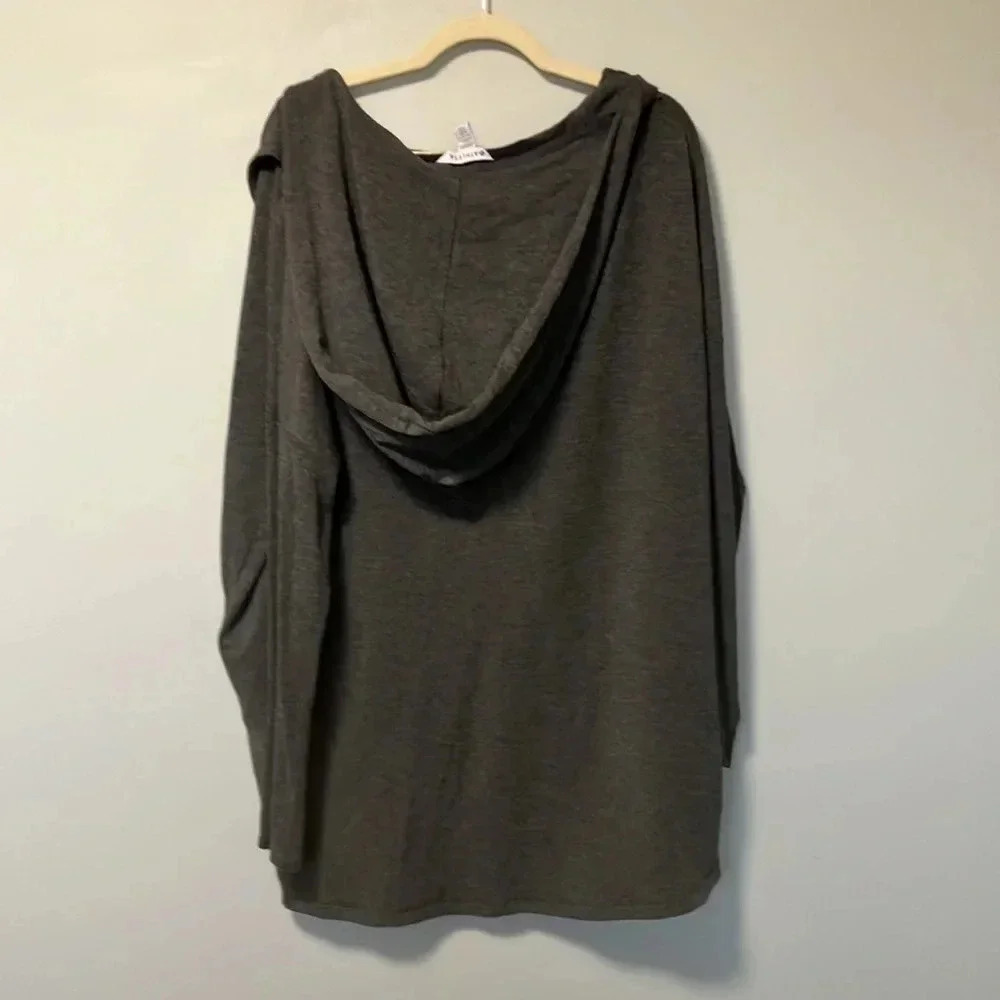 Athleta Grey faux wrap hooded sweater - Picture 3 of 5